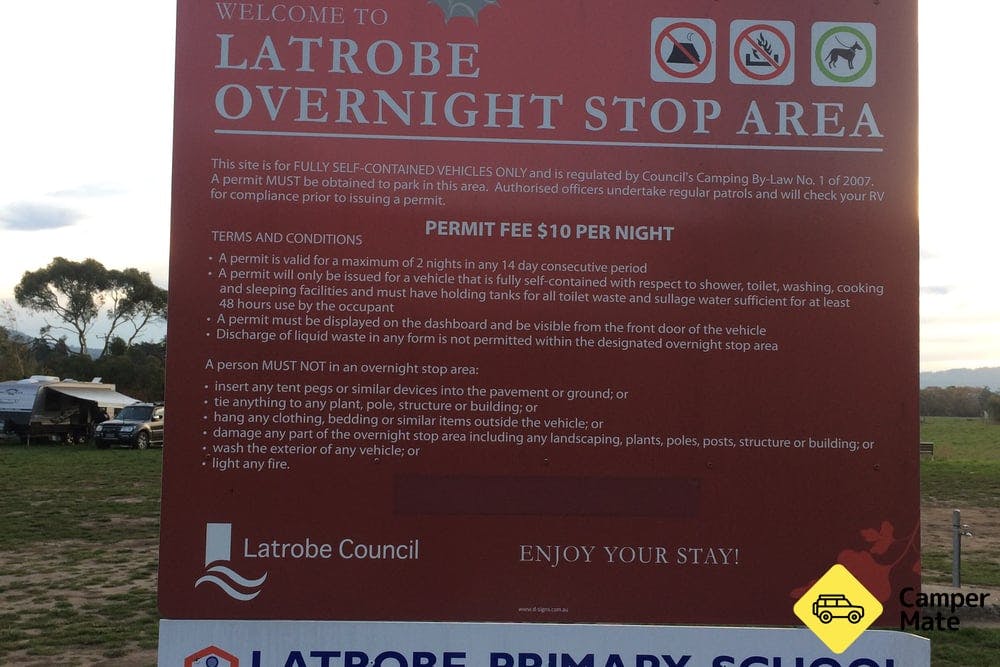 Latrobe Motorhome Stop